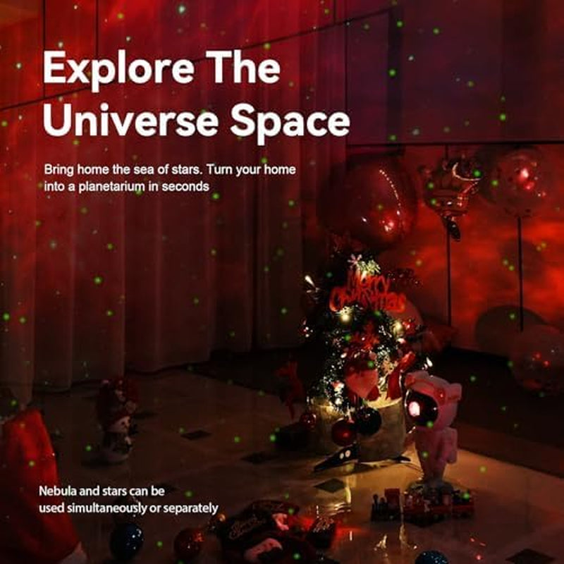 Astronaut Star Projector Night Light - Space Buddy Projector, Galaxy Starry Nebula Ceiling Projection Lamp with Timer and 360°Adjustable, Kids Adults Room Decor, for Bedroom, Game Room Etc.