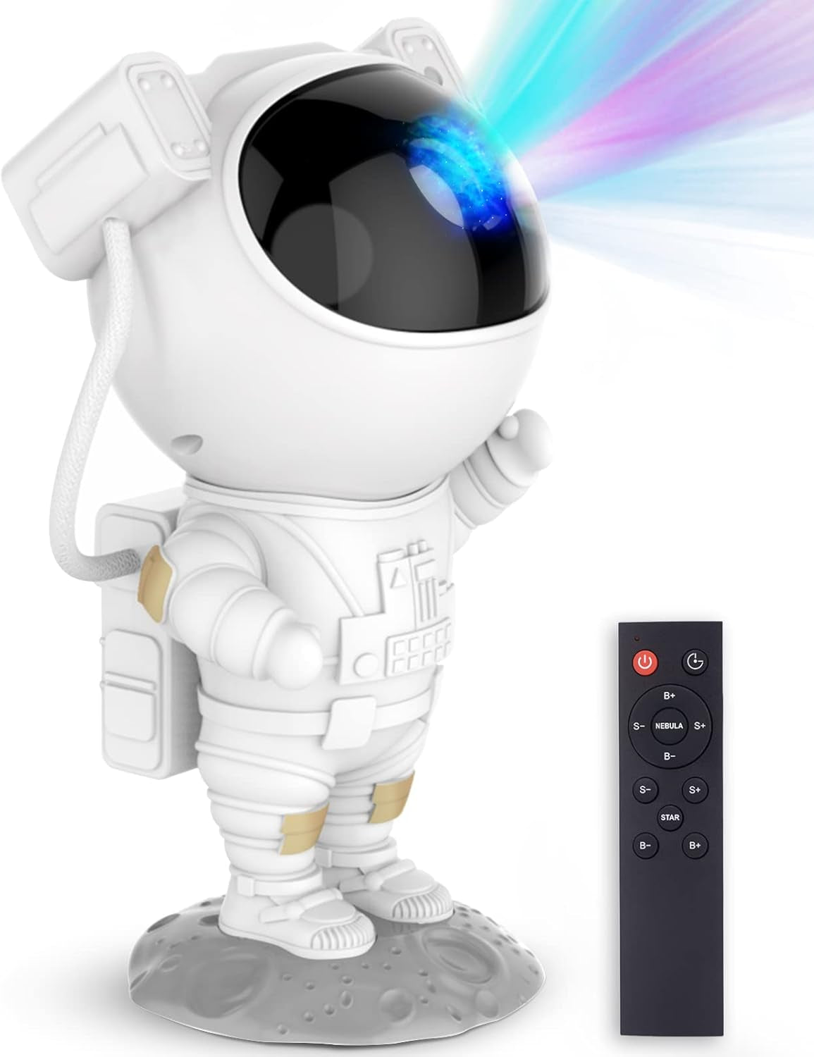 Astronaut Star Projector Night Light - Space Buddy Projector, Galaxy Starry Nebula Ceiling Projection Lamp with Timer and 360°Adjustable, Kids Adults Room Decor, for Bedroom, Game Room Etc.