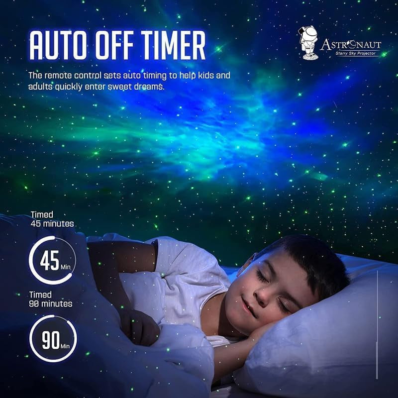 Astronaut Star Projector Night Light - Space Buddy Projector, Galaxy Starry Nebula Ceiling Projection Lamp with Timer and 360°Adjustable, Kids Adults Room Decor, for Bedroom, Game Room Etc.